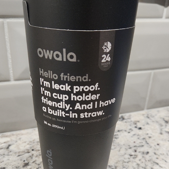 Owala Black Travel Mug with Built-in Straw 30oz - Picture 3 of 3